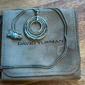 David Yurman Silver Pendant Necklace